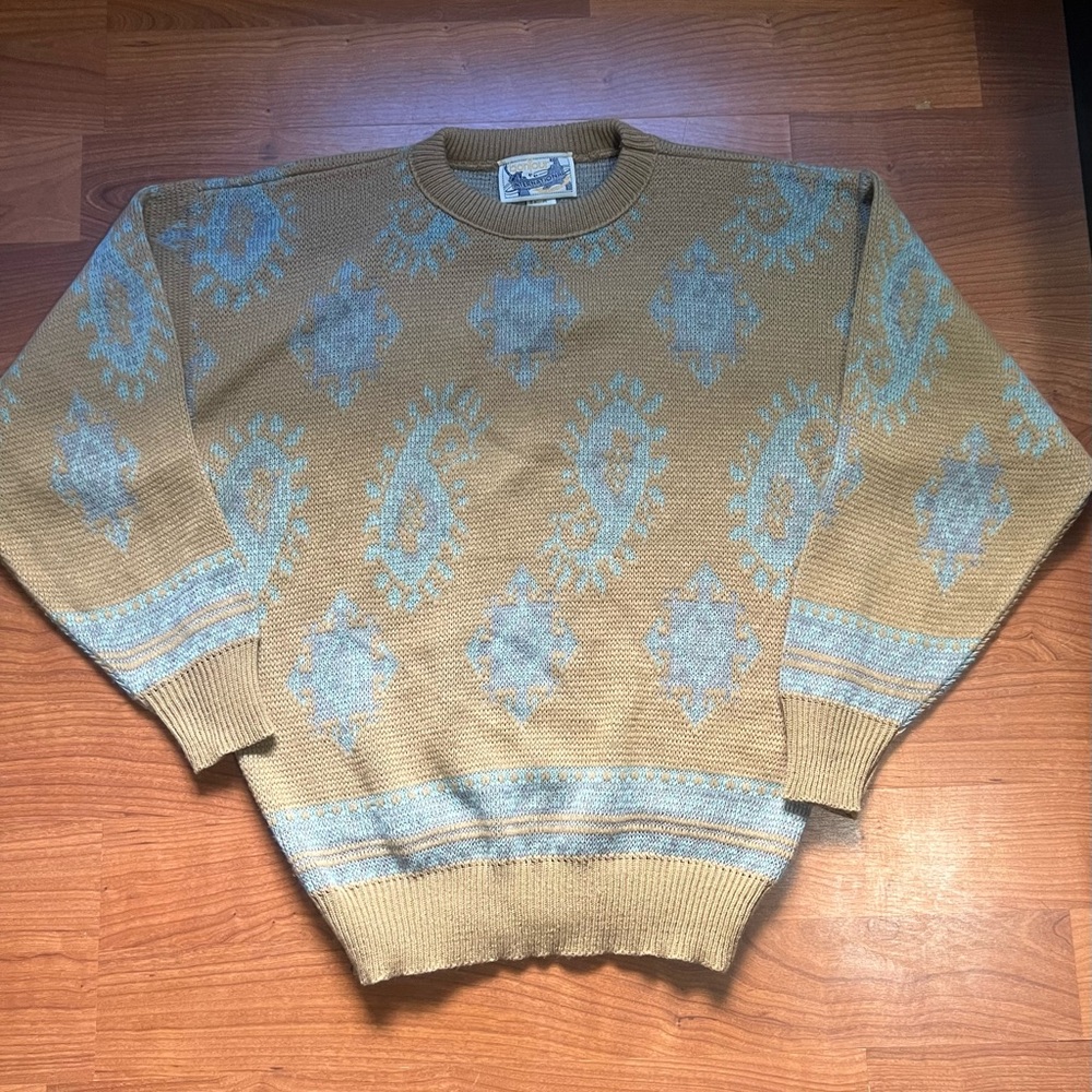 VTG BONJOUR INTERNATIONAL Mens crewneck pullover sweater